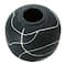 Hello Honey® 6.5" Black & White Stoneware Vase with Hand-Painted Intersecting Lines